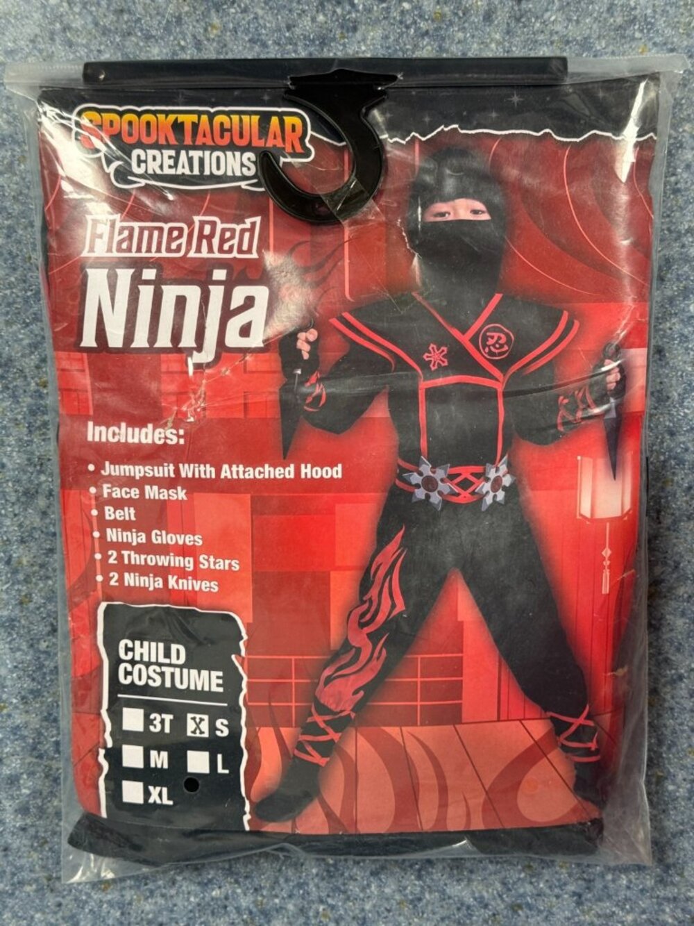 Spooktacular Creations Red Dragon Ninja Costume Outfit Youth SMALL Halloween